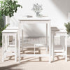 5 Piece Garden Bar Set White Solid Wood Pine T5O6