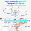 LED CEILING FAN LIGHT DIMMABLE LIVING ROOM CHANDELIER LAMP WITH REMOTE CONTROL