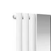 Vertical Designer Radiator With Mirror Anthracite/White Oval Column Tall Rads
