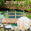 150 cm Wooden Garden Bridge Backyard Classic Arc Footbridge w/Double Railings