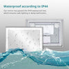 Rectangle LED Demister Bathroom Mirror 3 Color Lights Illuminate Touch Sensor