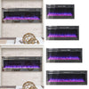 36/40/50/60'' Electric Fireplace LED Wall Mounted/Inset Fire Remote Heater Decor