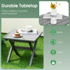 Outdoor Folding Side End Table Foldable Weather-Resistant HDPE Adirondack Table