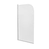 Denver 800 mm Frameless Curved Pivot Chrome Reversible Bath Shower Screen Door