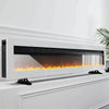 LED Fireplace Media Wall Fire Wall Mounted Standing Electric Heater 60inch