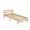 Natural Single Bed Frame, Solid Pine Wood 3ft Bed for Kid Bedroom Furniture