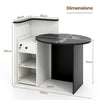 Reception Desk Front Counter Desk w/ Lockable Drawer Checkout Table w/ Shelf