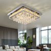 40cm Crystal Chandelier Lamp LED Square Crystal Ceiling Light Dimmable w/ Remote