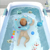 Lidded Bathtub Folding Portable BathTub Adult Kids Warm Spa Soaking Barrel Bucke