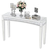 Large Crushed Diamond Silver Mirrored Console Table Lamp End Side Table Bedroom