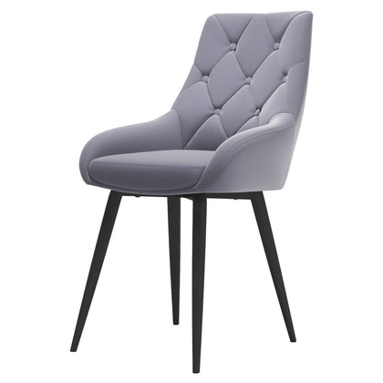 2/4PCS Grey Dining Chairs Kitchen Dressing Room Home Office Commercial Armchairs