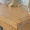 Rustic Oak 3 Drawer Bedside Cabinet / Bedroom Lamp Table / Nightstand
