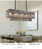 Crystal Dining Room Island Pendant Lamp Long Chandeliers Rectangle Ceiling Light