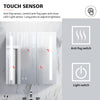 LED Bathroom Mirror Cabinet With Shaver Socket Demister Touch Sensor Double Door