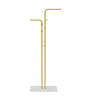 Free Standing Coat Stand Rack Granite Stone Base Metal Tube Garment Clothes Rail