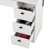 White Dressing Table Wood Makeup Desk with LED Mirror 7 Drawers Stool Bedroom