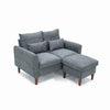Modern L-Shaped Corner Sofa 2 3 Seater Armchair Couch With Footstool
