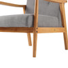 Scandinavian Wooden Frame Armchair Fabric Upholstered Button Chair Fireside Sofa