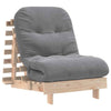 Futon Sofa Bed with 70x206x11 Solid Wood Pine E6J9