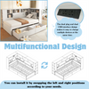 3FT SINGLE WOODEN STORAGE BED FRAME WITH DRAWERS AND SHELVES FOR KIDS, TEENAGERS