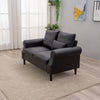 2 Seater faux leather/Linen Fabric Love Seat Sofa Armchair with Footstool Couch