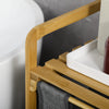 Bathroom Bamboo Laundry Basket Hamper Cloth Pull Out Bag Top Shelf Storage Unit