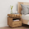 Bedside Cabinet with LED Lights Artisan Oak 40x39x48.5 cm