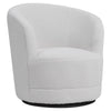 360° Swivel Cuddle Armchair White Teddy Fabric Upholstered Tub Chair Accent Sofa