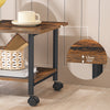 Under-Desk Printer Stand 2-Tier Printer Cart Printer Rack Metal Frame