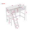 Single Solid Pine Wood Loft Bed Frame High Sleeper Bunk Bed Study Desk Cabin Bed