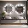 LUVODI Round LED Bathroom Mirror Wall Mounted Backlit Anti-Fog Makeup MirrorIP44