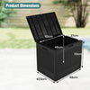 All-Weather Patio Plastic Storage Bin with Lockable Lid-Black