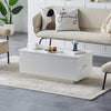 High Gloss LED Coffee Table Living Room Storage Lift Top Power Outlet Socket