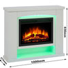 Electric Fireplace with Surround, LED Flame & Mood Light – Endeavour Ebberston