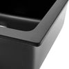 Ultra deep Quartz Stone Single Bowl Inset Kitchen Sink with Strainer Basin Black