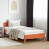 BaraSh Bed Frame with Headboard Wax Brown 90x200 Solid Wood Pine,Double T7F5