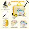 2Pcs Kids Luggage Set Carry-on Hardshell Suitcase Backpack Set Unicorn Luggage