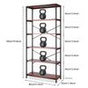 180cm Wood Bookcase Bookshelf 5 Tier Industrial Storage Display Shelving Unit