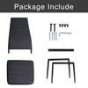 Muti Types Dining Table Kitchen Room Glass Top Metal Frame Table Desk Only Table