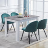 4-6 Seats Rectangle Wood Dining Table White Wood Legs Dining Room Kitchen Table