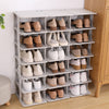 Stackable Shoe Rack Plastic Compact Hallway 4/5/6/7Tier Shoe Storage Shelf Stand