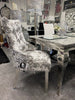 Dining Chair x2 Silver Crushed Velvet With Chrome Leg & Lion Knocker Back