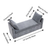 Grey Ottoman Window Seat Hidden Storage Box Bench Chenille Home Living Furniture