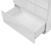 6 Drawer Chest of Drawers Sideboard with LED Storage Cabinet High Gloss White