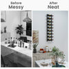 Costway Wall Mounted Wine Rack Hanging Wine Storage Display Rack for 9 Bottles