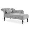 Chaise Lounge Elegant Colourful Velvet Reader's Bedroom Lounge Sofa w/ Wood Legs