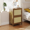 Wooden Bedroom Bedside Cabinet Furniture 2 Shelves Storage Nightstand Side Table