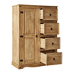Corona 2 Door Wardrobe Tallboy 1 Door 4 Drawer Chest Mexican Solid Pine Bedroom