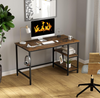 Oak & Tea Home Office Desk, Computer Desk with Storage, 120x60cm 46-1-531