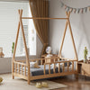 Wooden Kids Treehouse Bed Frame Childrens Toddlers Floor Bed Frame Low Bedstead